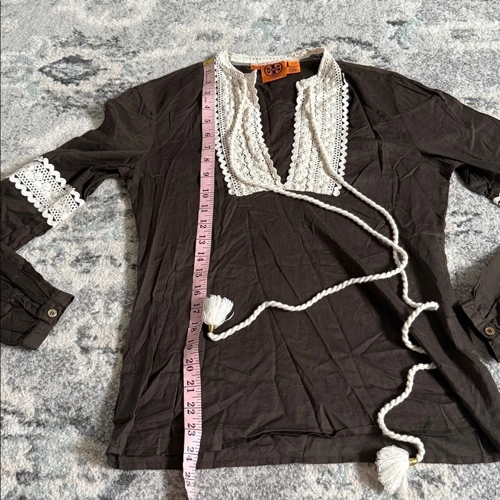 Tory Burch Chocolate Brown Long Sleeve Top